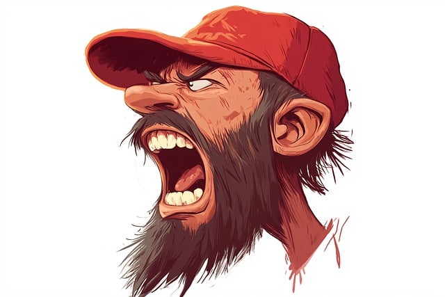 Free ai generated man beard illustration
