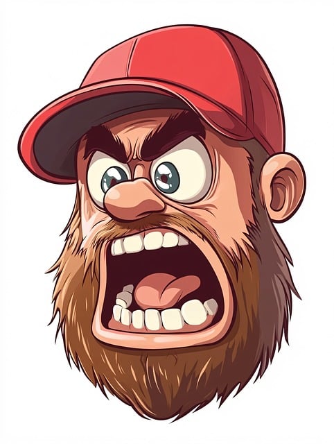 Free ai generated man beard illustration