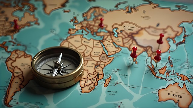 世界地図 方位磁針 トラベル - Pixabayの無料画像