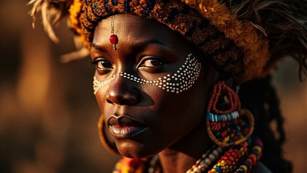 Kvinde, Afrikansk, Afro, Afro Amerikaner