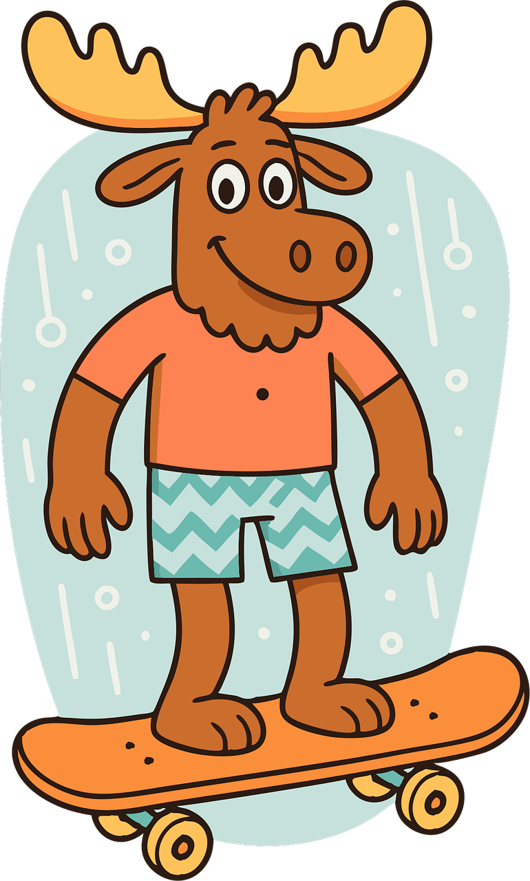 Download free HD stock image of Ai Generated Moose Free ai generated moose cartoon style vector