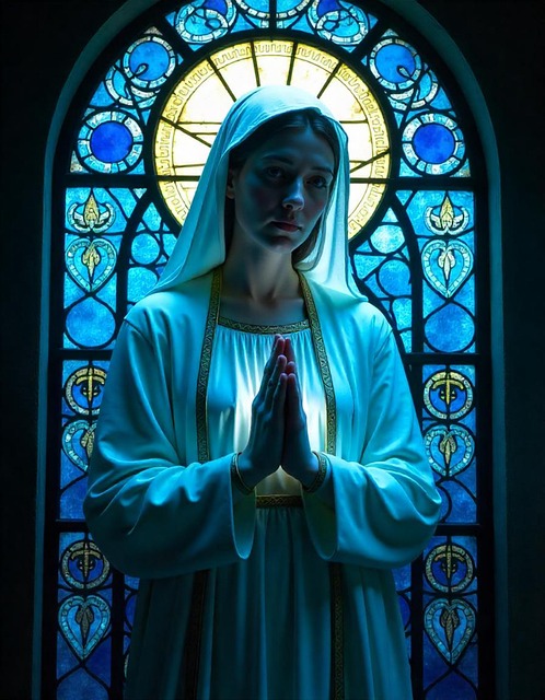 Free Blessed Mother Virgin Mary illustration and picture