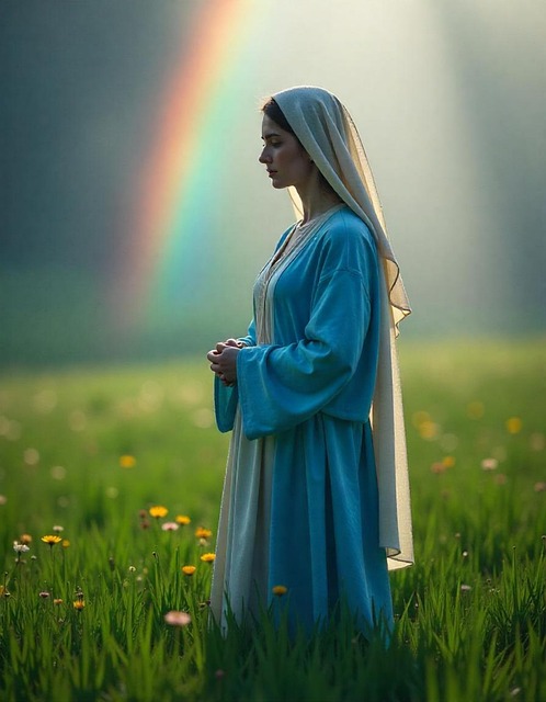 Free Blessed Mother Virgin Mary illustration and picture