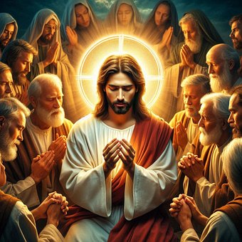 Free Jesus Pray illustration and picture
