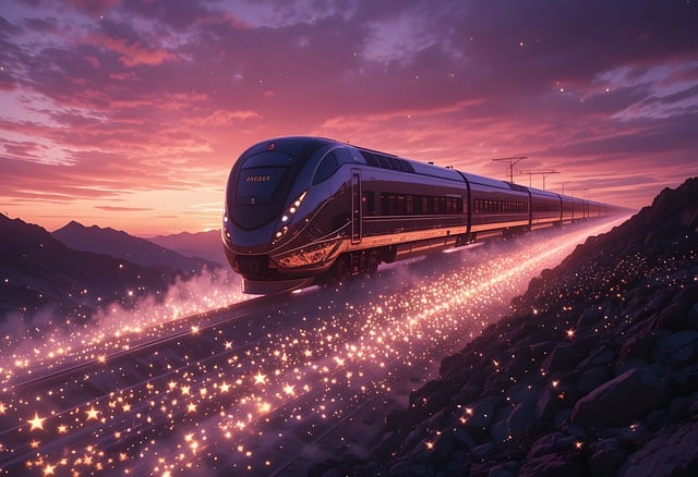 Free train transport railway illustration