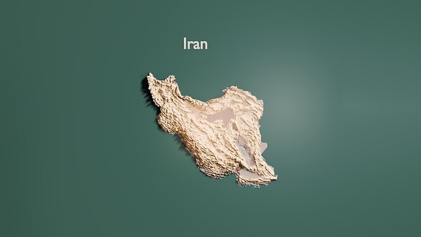 Iran-Karte, Karte In 3D, Iran, Weltkarte