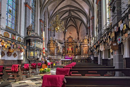 Kerk, Kapel, Kaarsen, Altaar, Maria