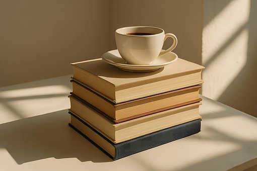Kaffe, Bøker, Sollys, Koselig, Lesning
