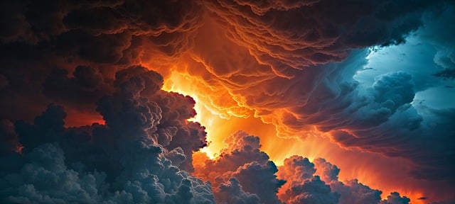 Free thunderstorm lightning clouds illustration