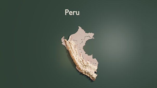 Peru-Karte, 3D-Karte Von Peru