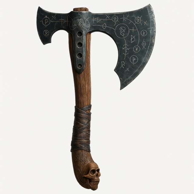 Free viking axe battle axe nordic weapon illustration