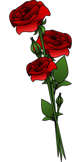 Free roses flowers bouquet vector