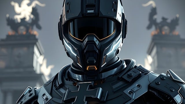 Free ai generated armor soldier illustration