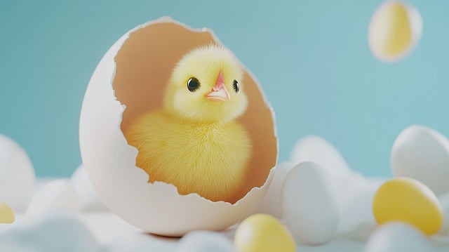 Free chick egg spring illustration