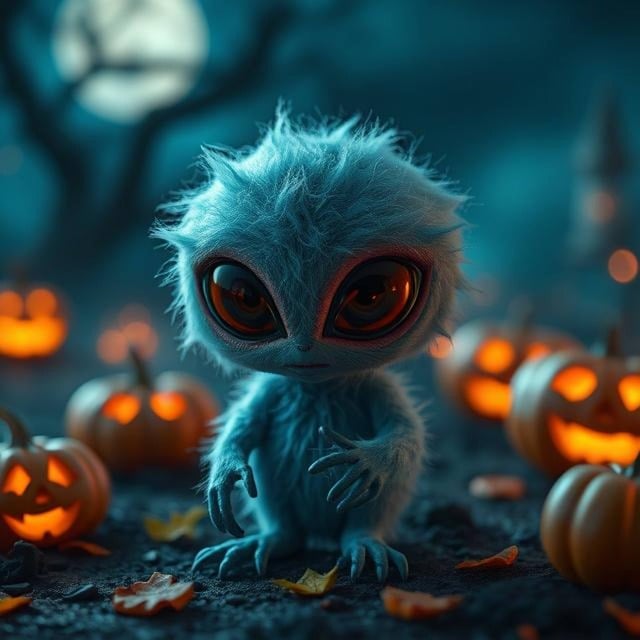 Free ai generated halloween monster illustration
