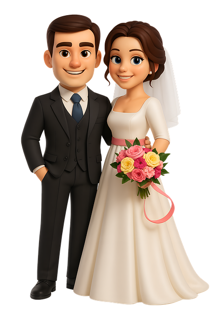 Free ai generated wedding bride illustration
