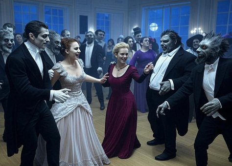 Free Vampire Ball illustration and picture