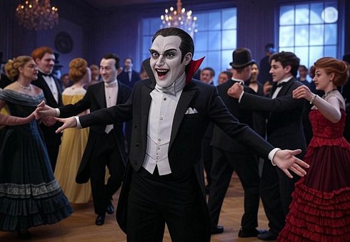Free Vampire Ball illustration and picture