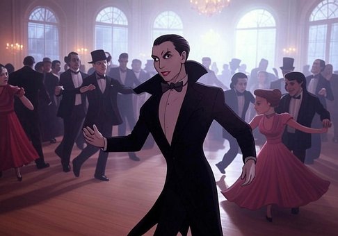 Free Vampire Ball illustration and picture