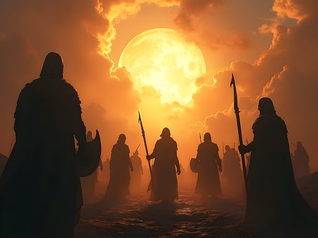 Free Warriors Sunrise illustration and picture