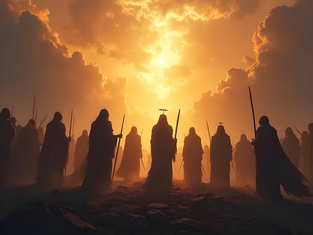 Free Warriors Sunrise illustration and picture