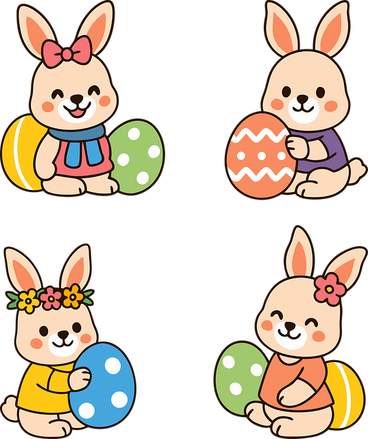 Free ai generated easter rabbits vector