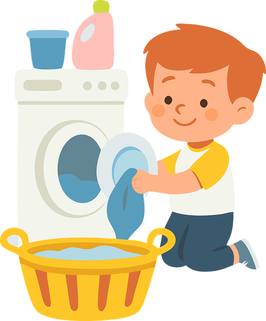Free baby wash washing machine vector