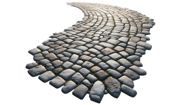 Free cobblestone path footpath pavement illustration