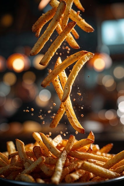 Free fries potato snack illustration