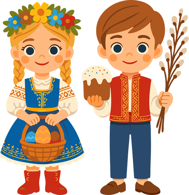 Free ai generated kids easter vector