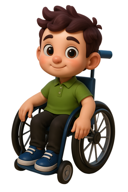 Free ai generated baby wheelchair illustration