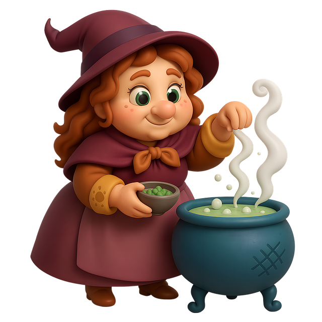 Free ai generated witch boiler illustration