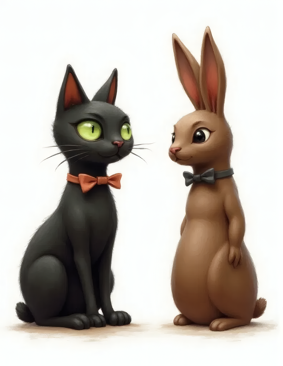 Download Cat, Black Cat, Rabbit. Royalty-Free Stock Illustration Image ...