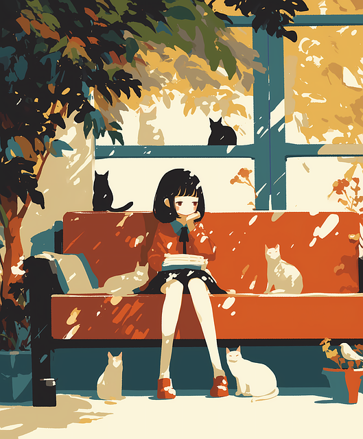 Free ai generated woman animal illustration
