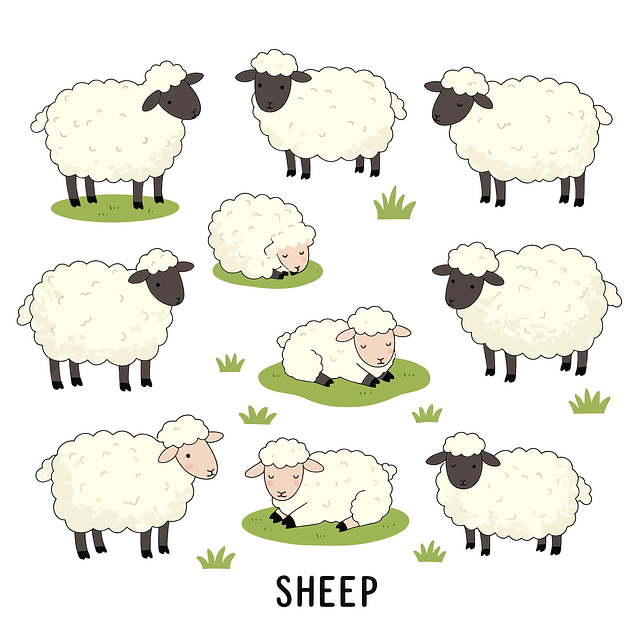 Free ai generated sheep cartoon vector