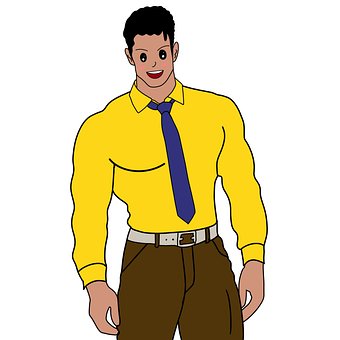 Tegneserie, Animeret, Kjole, Binde, Tøj