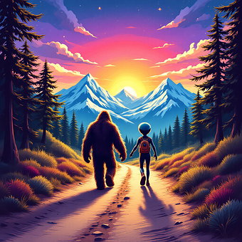 Free Bigfoot Martian illustration and picture