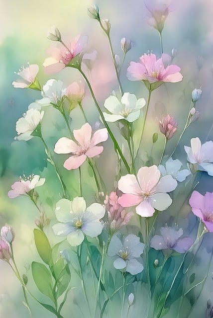 Free Flowers Colour illustration and picture