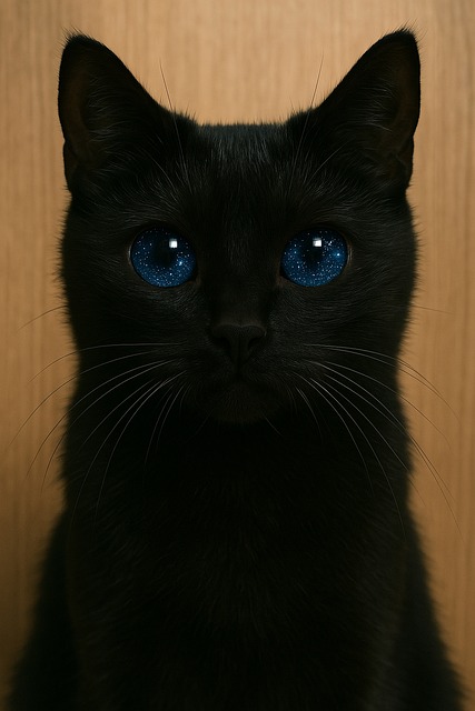 Free black cat cat pet illustration