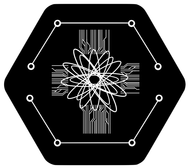 Free atom physics icon illustration