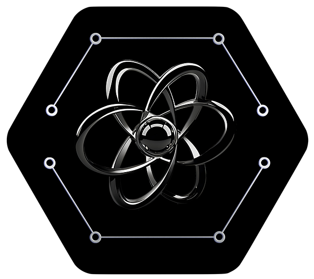 Free atom physics icon illustration