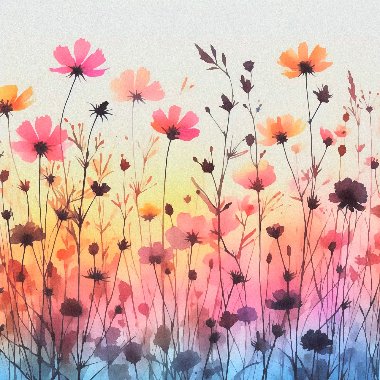 Download free HD stock image of Ai Generated Flowers Free ai generated flowers wildflower illustration