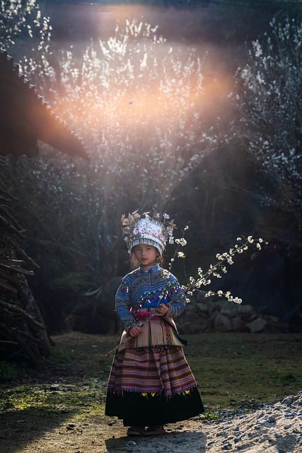 Niña, Retrato, Niño, Naturaleza