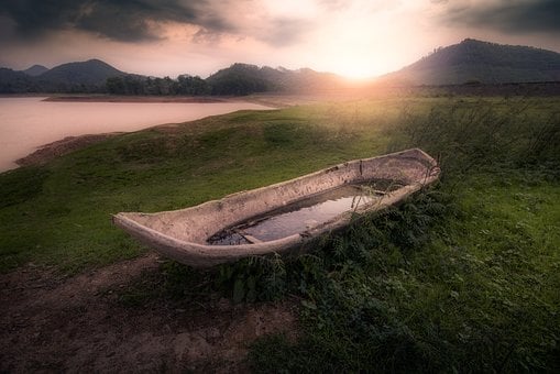 Barcă, Țară, Navă, Mare, Zen, Lac, Val