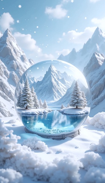 Neve, Decoração, Copo, Fantasia, Rio