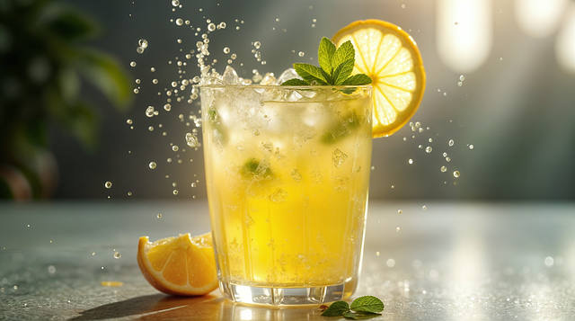 Free lemonade mint drink illustration