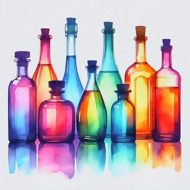 Ai Generiert, Glas, Flasche, Bunt, Farbe