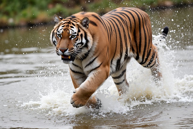 Free ai generated tiger nature illustration