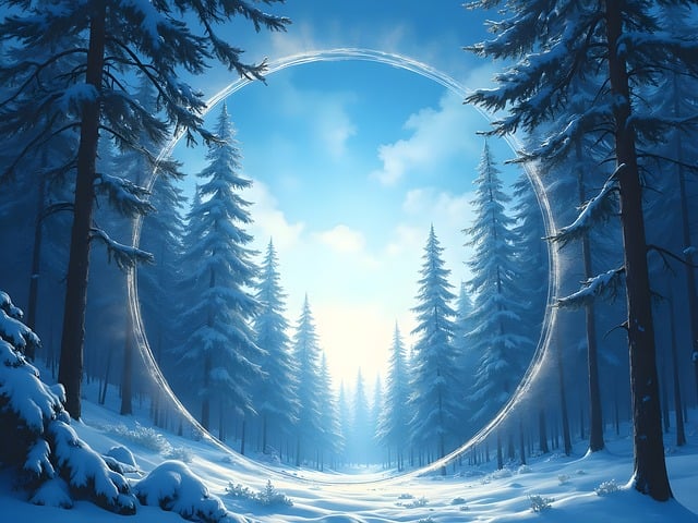 Free ai generated forest snow illustration