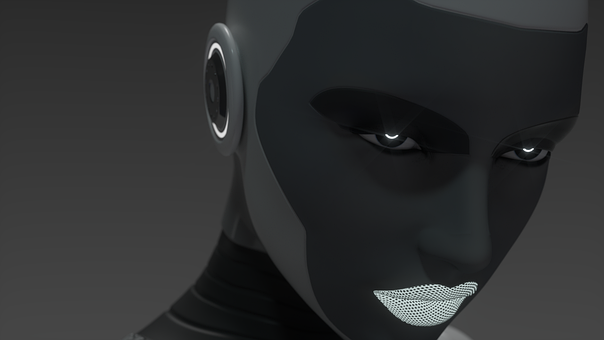 Robô, 3D, Rosto, Ciborgue